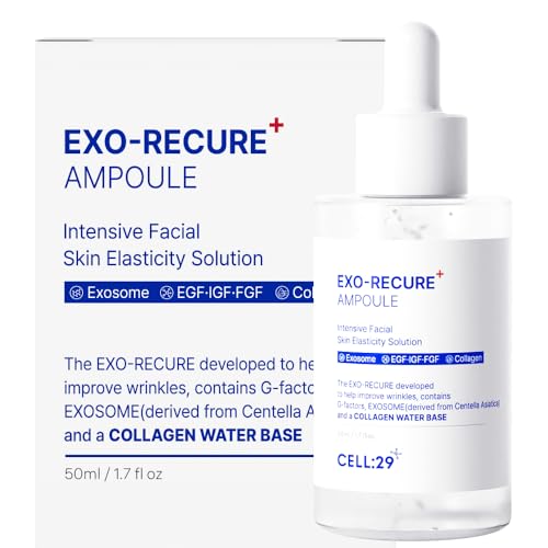 CELL29 Exo-Recure Ampoule Exosome 10,000 PPM Collagen Water Fast Absorption Deep Hydration Rejuvenation Anti-Aging Glass