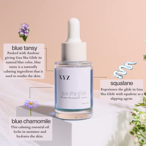 Gua Sha Glide Face Oil - Hydrating and Soothing With Azulene - Product Imagery