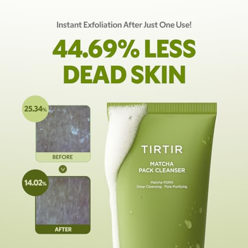 TIRTIR Matcha Pack Cleanser | Deep Pore Cleanser & Exfoliating - Product Imagery
