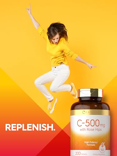 Carlyle Vitamin C 500mg | with Rose Hips | 200 Tablets - Product Imagery