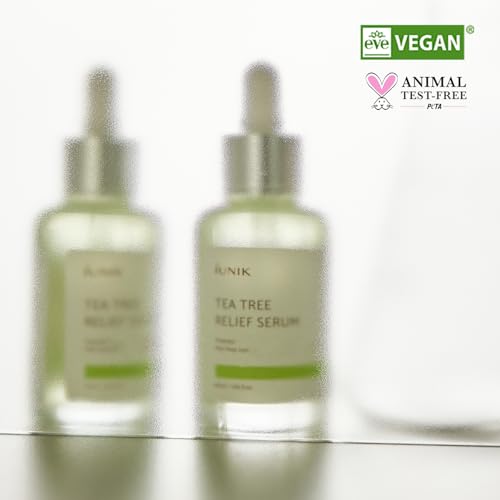 IUNIK Tea Tree Relief Serum - Calming & Hydrating Ampoule 1.69 - Product Imagery