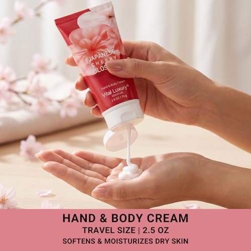 Gift Set for Women – 4PC Japanese Cherry Blossom Luxury Spa Kit - Product Imagery