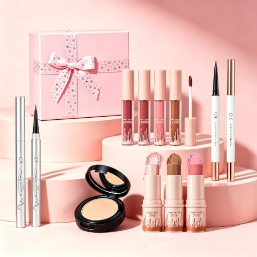 Xincusdiva 10Pcs Premium Makeup Gift Set for Women, Elegant Beauty Gift Set for Her – Pink
