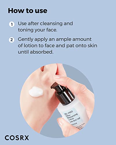 COSRX Oil Free Lotion with Birch Sap, Acne Facial Moisturizer, - Product Imagery