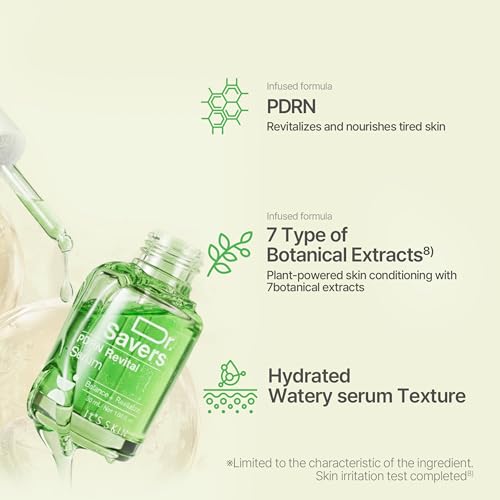 Dr. Savers PDRN Revital Face Serum, Korean Skincare, 1.01 Fl Oz - Product Imagery
