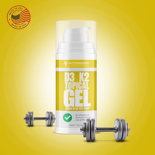 Phytogenesis Vitamin D3 K2 Topical Gel - Product Imagery