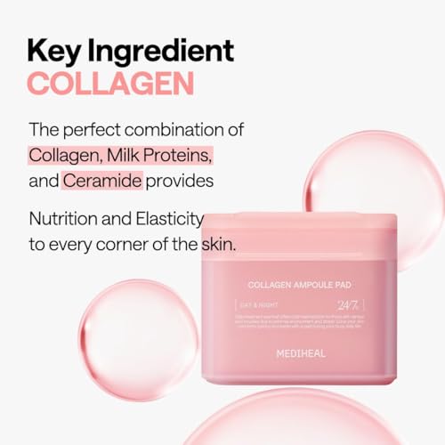 MEDIHEAL Toner Pads - Collagen Ampoule Toner Pad (100 count) - Product Imagery