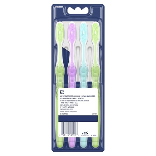 Oral-B 3D White Manual Toothbrush, 4-Pack, Stain Eraser, Soft - Product Imagery