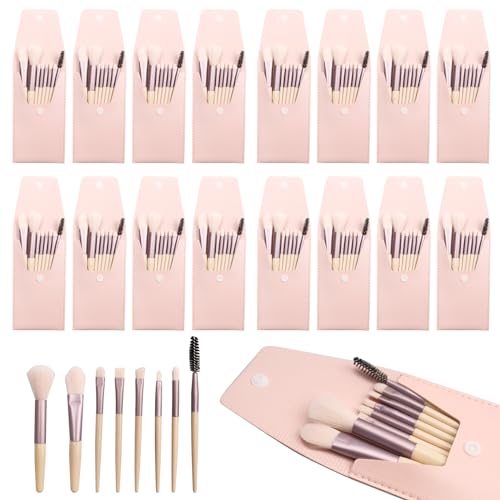Olutacot 16 Sets Travel Makeup Brush Set with Bag, Ivory Beige, Bridesmaid – Ivory Beige, Nylon