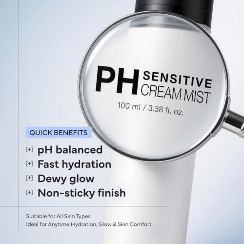 SAM'U PH Sensitive Cream Mist, Hydrating Soothing Face Mist, - Product Imagery