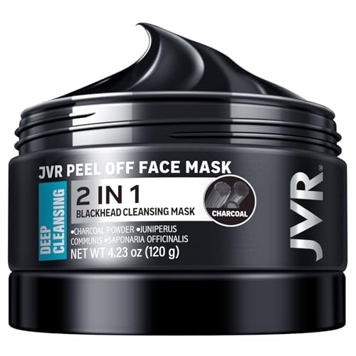 JVR Peel Off Face Mask, Blackhead Mask for Men, Charcoal Peel - Product Imagery