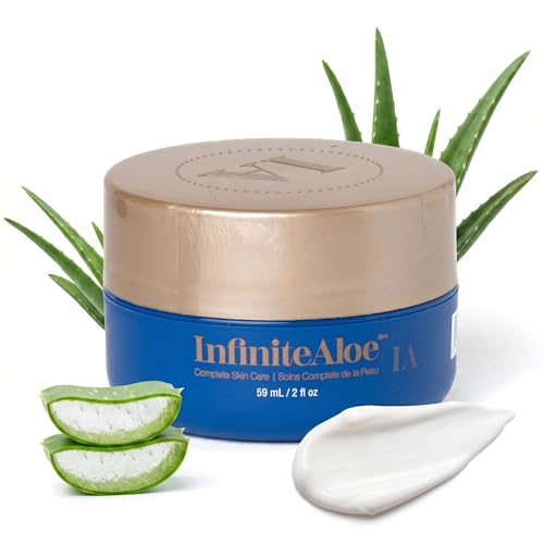 InfiniteAloe Complete Skin Care, Aloe Vera Powered Face and Body Cream for All Skin Types, Midnight Scent (Small Jar 2 o