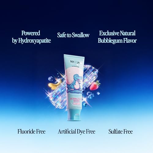 NOBS Jr. Kids Nano Hydroxyapatite Toothpaste – Fluoride Free, - Product Imagery
