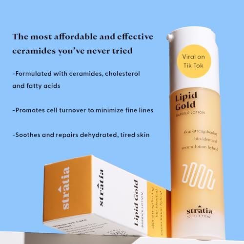 Stratia Lipid Gold Skin-Strengthening Ceramide Moisturizer with - Product Imagery