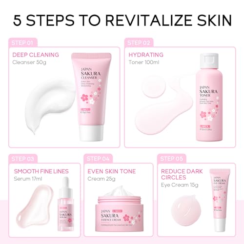 LAIKOU Skin Care Set JAPAN SAKURA Women Beauty Gift Sets Skin - Product Imagery