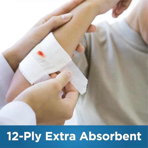 Amazon Basic Care Gauze Pads, 4x4" Sterile Medical Wound - Product Imagery