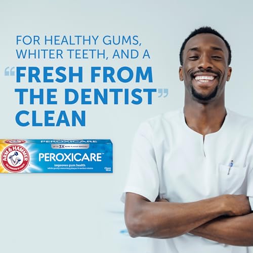 ARM & Hammer Peroxicare Toothpaste, Clean Mint, 6.0 oz, 4-Pack - Product Imagery