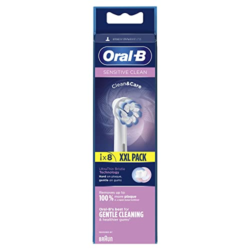Oral-B Sensitive Clean Replacement Brush Heads x 8 Original - Product Imagery