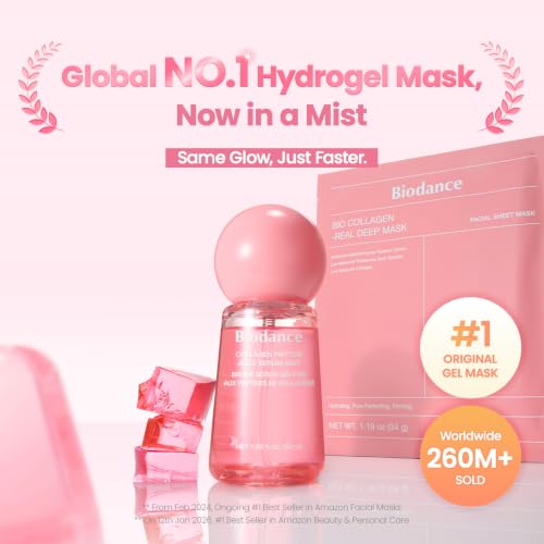 BIODANCE Collagen Peptides Jelly Serum Mist, Hydrating Face - Product Imagery