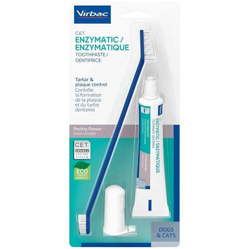 C.E.T. Oral Hygiene Kit for Dogs, Poultry flavor Toothpaste with - Product Imagery