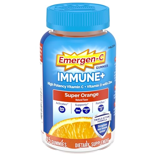 Emergen-C Vitamin C 750mg Immune Support Gummies, Orange, 45 - Product Imagery