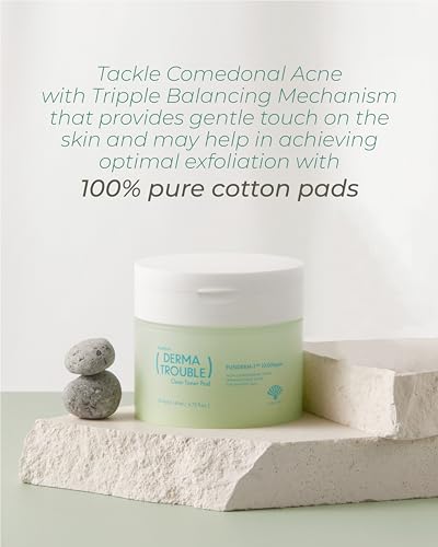 Derma Trouble Clear Toner Pads, 60ct, LHA, PHA, Salicylic - Product Imagery