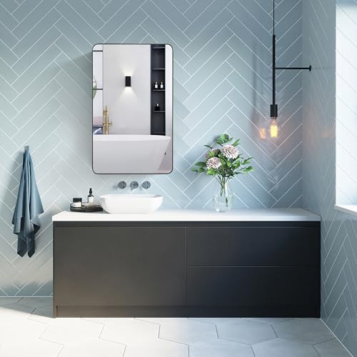 Basicwise Multi-Purpose Aluminum Bathroom Storage Medicine - Product Imagery