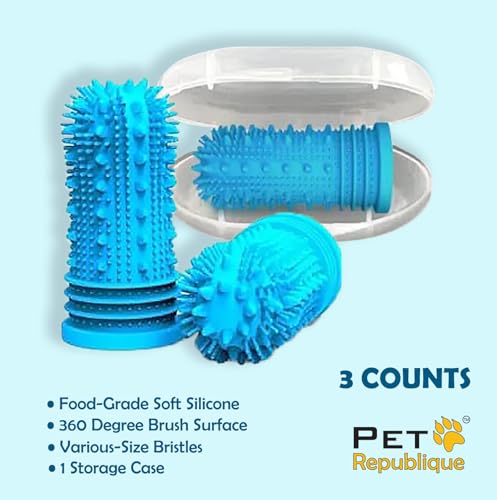 Pet Republique 360 Degree Finger Toothbrush for Dogs and Cats – - Product Imagery