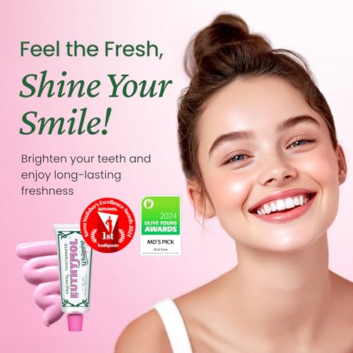 EUTHYMOL Whitening Toothpaste, Stain Removal in 2 Weeks | 3.7 fl - Product Imagery