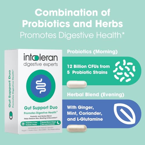 Intoleran Gut Support Duo – Probiotics & Herbal Blend for - Product Imagery