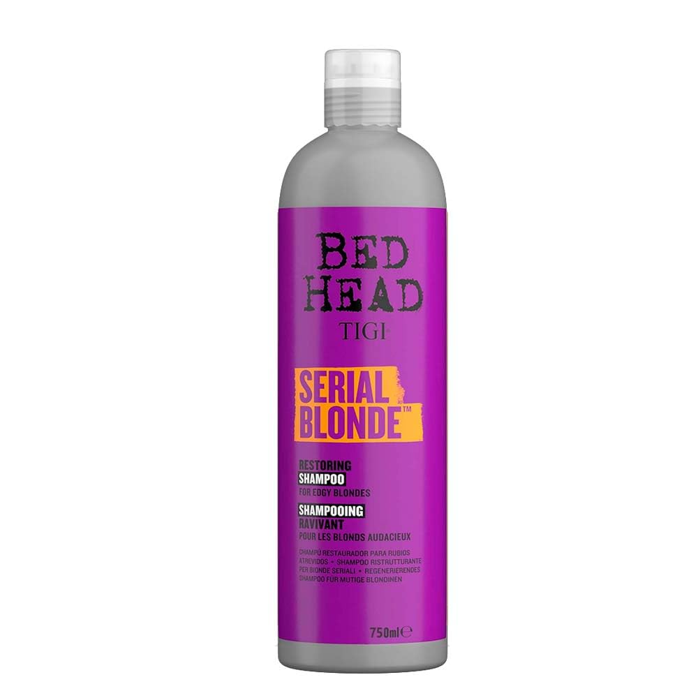 Bed Head by TIGI Serial Blonde Restoring Shampoo for Damaged Blonde Hair, Hydrolyzed Keratin, 25.36 fl oz