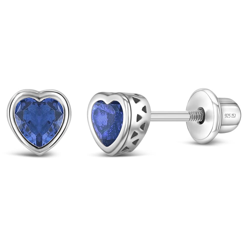 In Season Jewelry Tiny CZ Birthstone Heart Kids Earrings – ✔ ✔ ✔ ✔ ✔, Metal, 5 millim