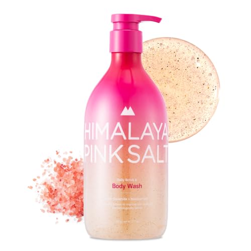 HIMALAYA PINKSALT Daily Scrub & Body Wash 21.1oz – Natural, 21.1 Ounce (Pack of 1)