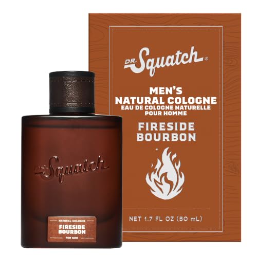 Dr. Squatch Natural Cologne for Men, Fireside Bourbon Men's Cologne (1.7oz) – Phthalates, Fireside Bourbon