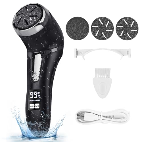 Nicebirdie Electric Callus Remover for Feet with Vacuum, Premium Portable Pedicure Tools Rechargeable Waterproof 2 Speed