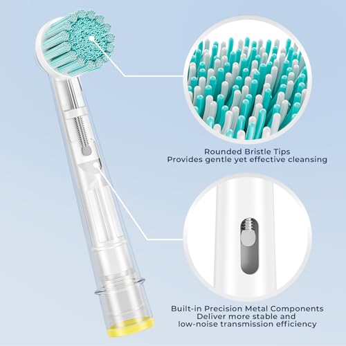 Sensitive Gum Care Replacement Toothbrush Heads Compatible with - Product Imagery