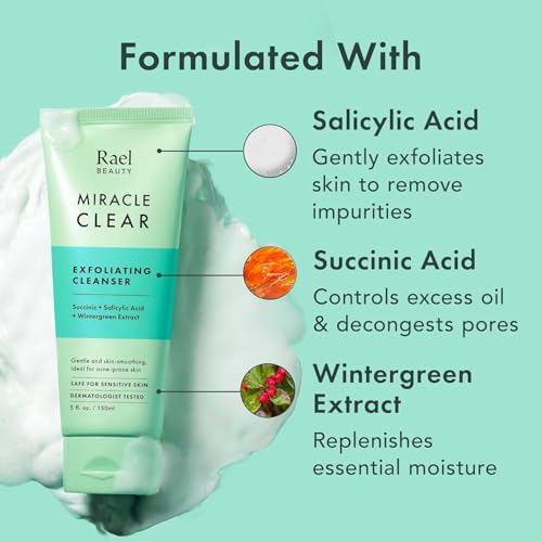 Rael Miracle Clear Facial Cleanser Face Wash (Exfoliating - Product Imagery