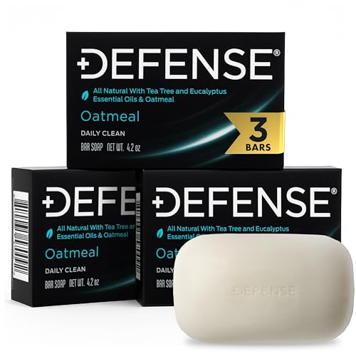 Defense Soap All Natural Oatmeal Bar Soap 3-Pack (Soothing), 4.2 oz – Oatmeal