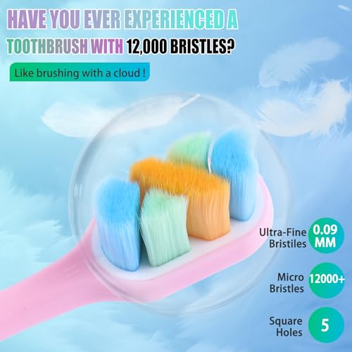 Tetragonal tree 6-Pack Extra Soft Toothbrushes for Sensitive - Product Imagery