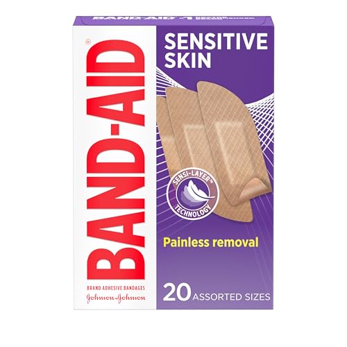 BAND-AID Brand Adhesive Bandages for Sensitive Skin, Assorted - Product Imagery