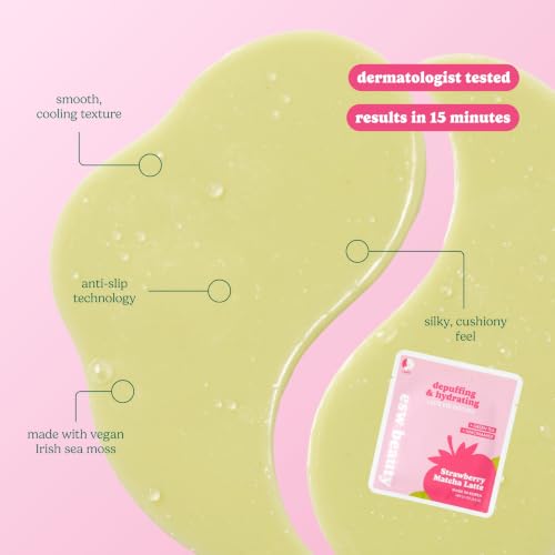 ESW Beauty Strawberry Matcha Latte Under Eye Patches with Green - Product Imagery