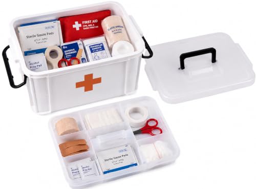 White Large Empty Medical Box for Home Emergency Supplies, - Product Imagery