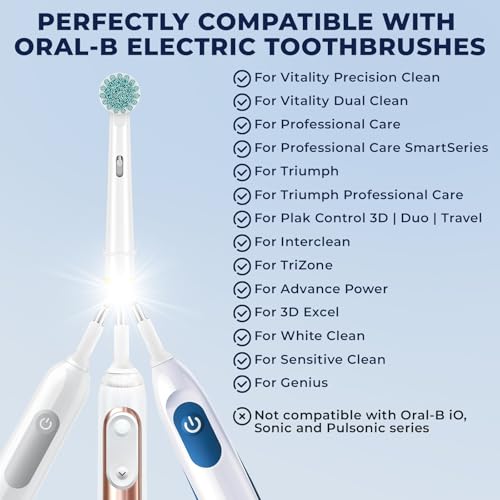 Sensitive Gum Care Replacement Toothbrush Heads Compatible with - Product Imagery