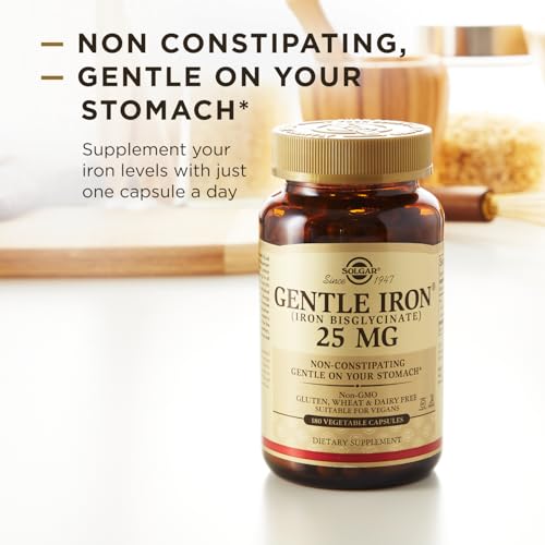 Solgar Gentle Iron, 180 Vegetable Capsules, Red Blood Cell - Product Imagery