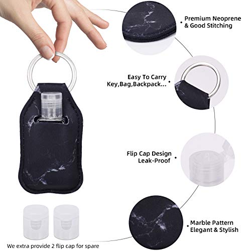 Hand Sanitizer Holder Keychian,5 Pack Empty Travel Size Bottle - Product Imagery