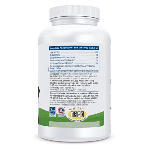 Nordic Naturals Omega-3 Fish Oil for Dogs with EPA + DHA - 180 - Product Imagery