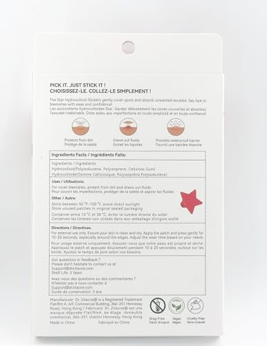 Dr. Zitacne Pimple Patches for Face, Star Hydrocolloid Acne - Product Imagery