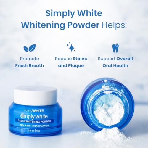 PurelyWHITE DELUXE, Updated Design Whitening Powder - Removes - Product Imagery