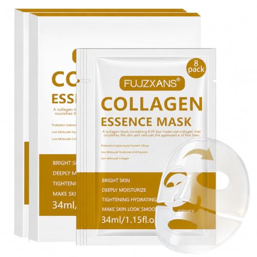 Bio-Collagen Real Deep Mask, 8 Count, Overnight Hydrogel Face - Product Imagery