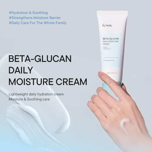 IUNIK Beta-Glucan Daily Moisture Cream - Deep Hydration & Repair - Product Imagery